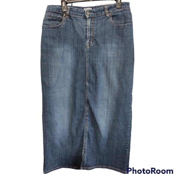No Boundaries - Stretch maxi length jean skirt size 11 - Picture 1 of 5